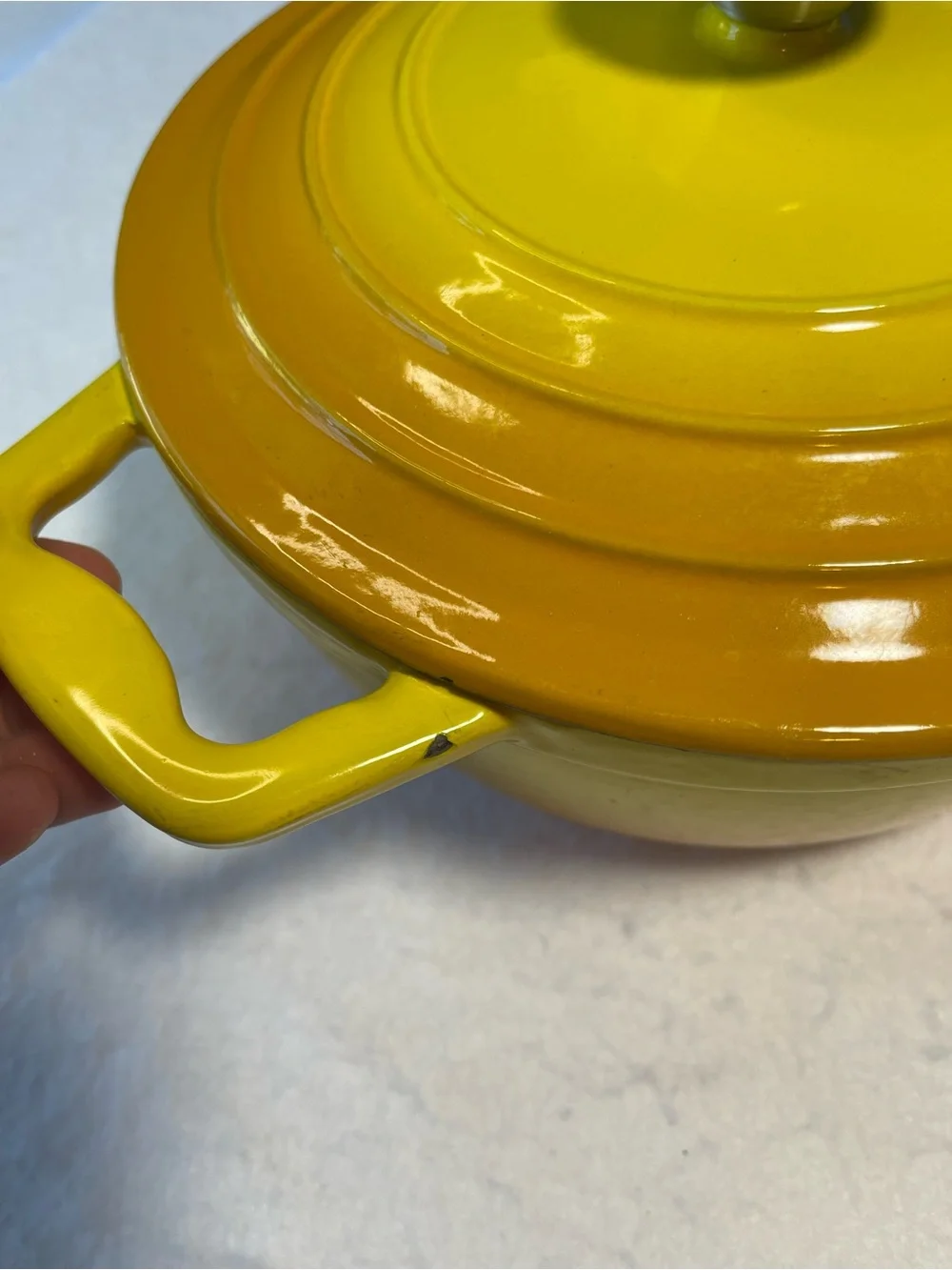 Cook’s Essentials Yellow Orange Enameled Cast Iron Mini Dutch Oven & Saucepan
